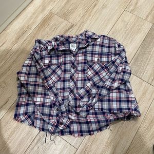 BDG cropped flannel shirt
